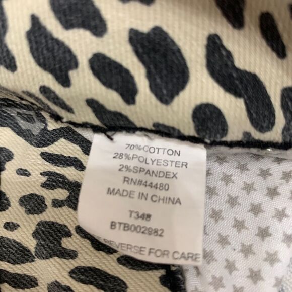 Tinseltown Juniors' Leopard Animal Print Low Rise Ankle Skinny Jeans Size 11 Jr - Picture 5 of 6